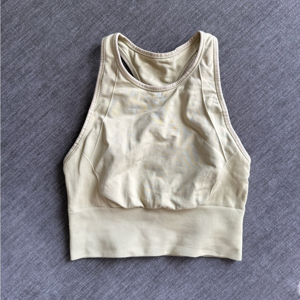 Lululemon Green High Neck Longline Bra 2